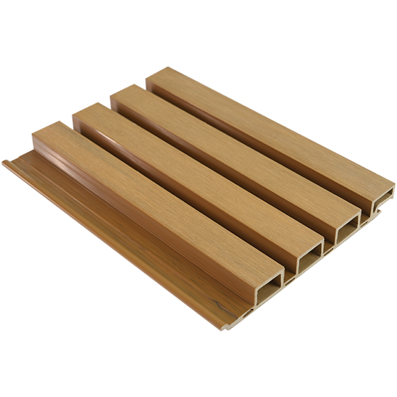 Grille décorative composite bois-plastique murale co-extrudée PVC/ASA de 219 mm de largeur et 25 mm d'épaisseur